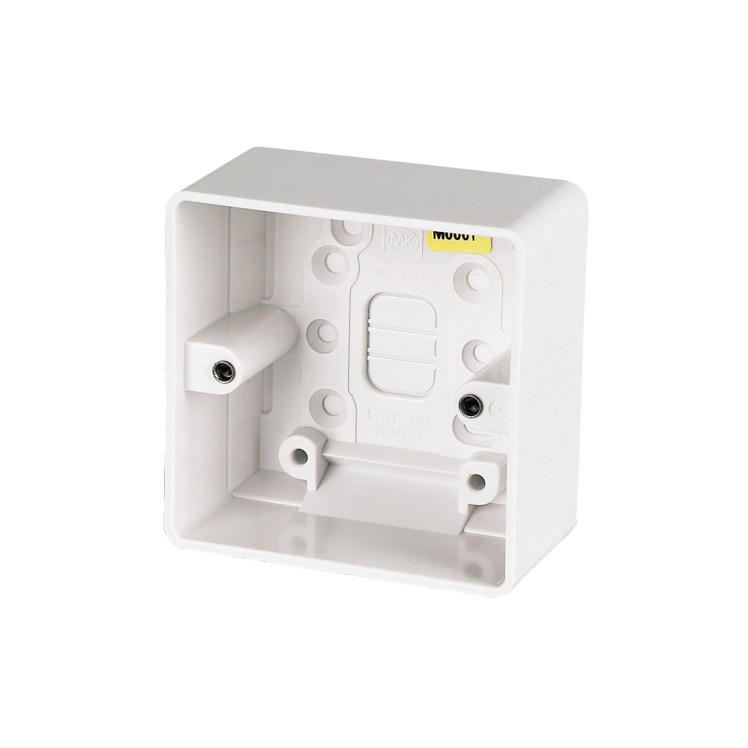MK Logic Plus 1-Gang Surface Pattress Back Box 44mm (12360)