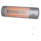 Essentials  600 / 1200W Electric Wall-Mounted Quartz Heater Grey