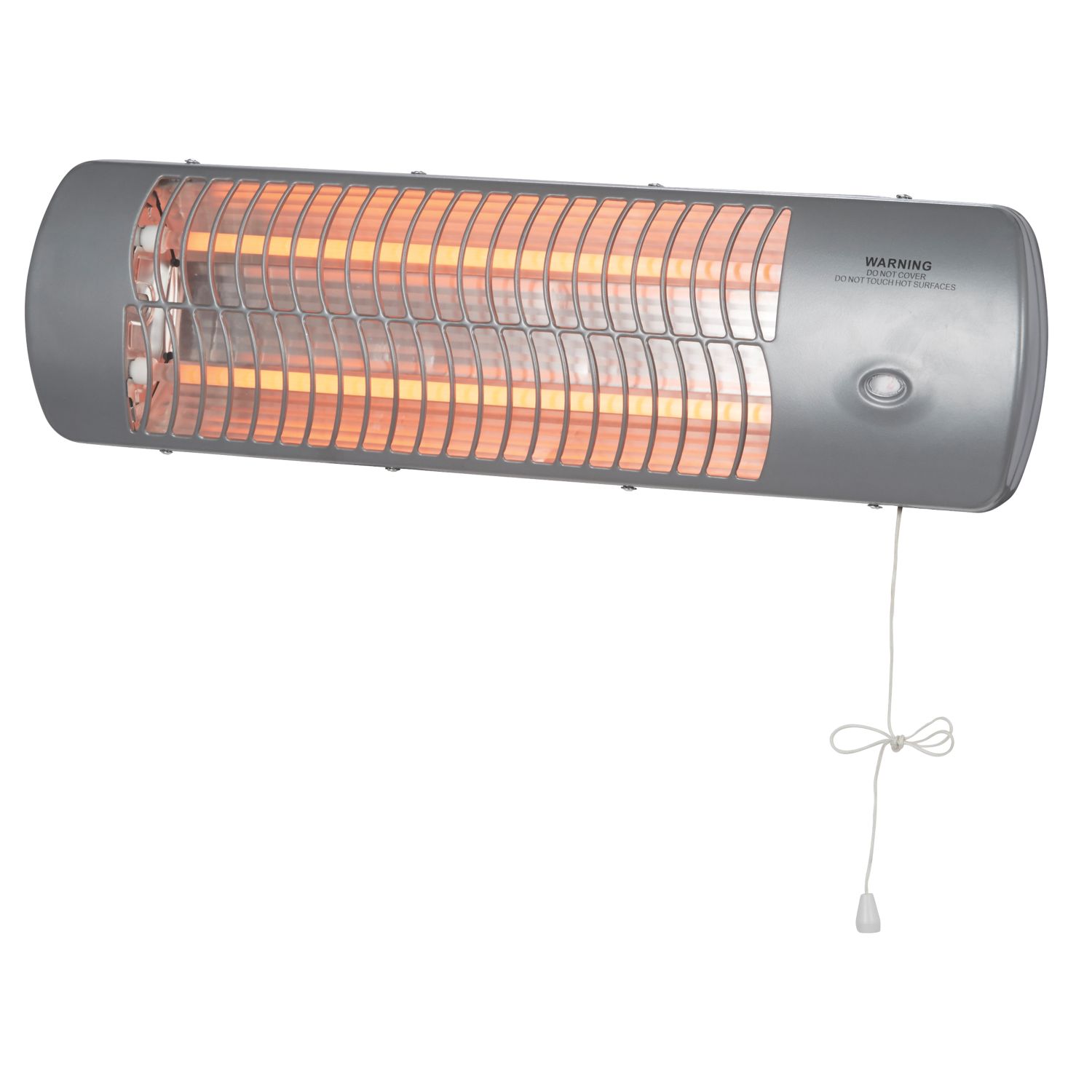 Essentials 600 / 1200W Electric Wall-Mounted Quartz Heater Grey (1238P)