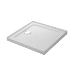 Mira Flight Safe Square Shower Tray with 4 Upstands White 900mm x 900mm x 40mm