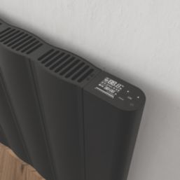 Azur Stratos 2000W Electric Radiator 500mm x 1169mm Black 6824BTU
