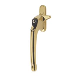 ERA  Left-Handed Cockspur Window Handles  Gold 3 Pack