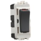 Knightsbridge  20AX Grid DP Control Switch Anthracite with LED