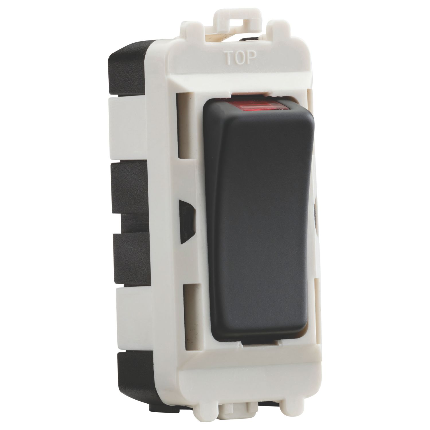 Knightsbridge 20AX Grid DP Control Switch Anthracite with LED (123CR)