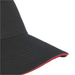 Beechfield 5 Panel Cap Black / Red