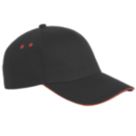 Beechfield 5 Panel Cap Black / Red