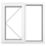 Crystal  Left-Hand Opening Clear Double-Glazed Casement White uPVC Window 1190mm x 1190mm