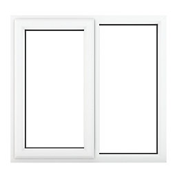 Crystal  Left-Hand Opening Clear Double-Glazed Casement White uPVC Window 1190mm x 1190mm