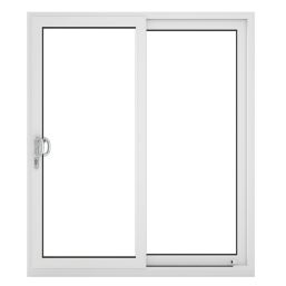 Crystal  Left-Handed White uPVC Sliding Patio Door Set 2090mm x 2390mm