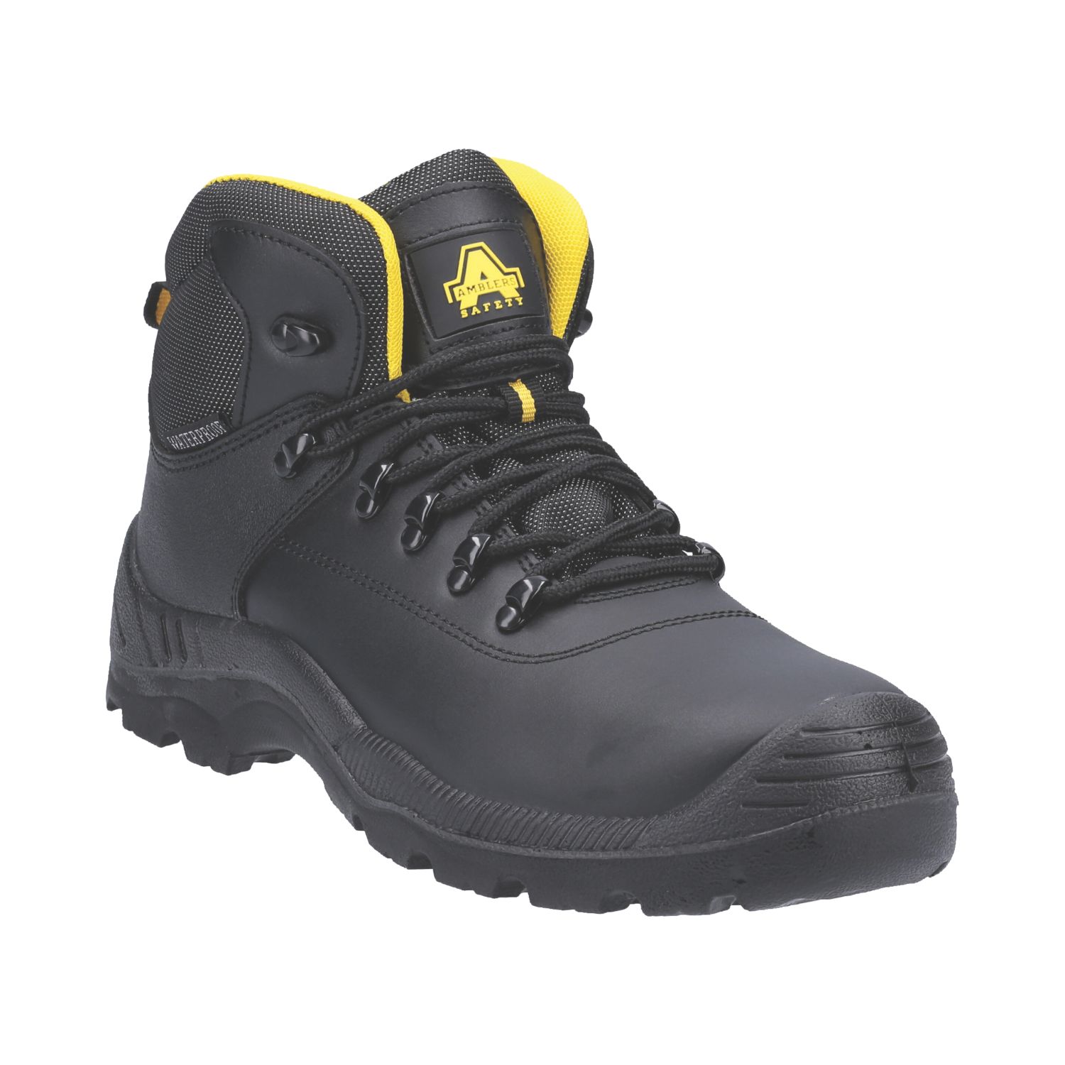 Amblers FS220 Size 9 Black Waterproof Steel Toe Cap Safety Boots (123JV)