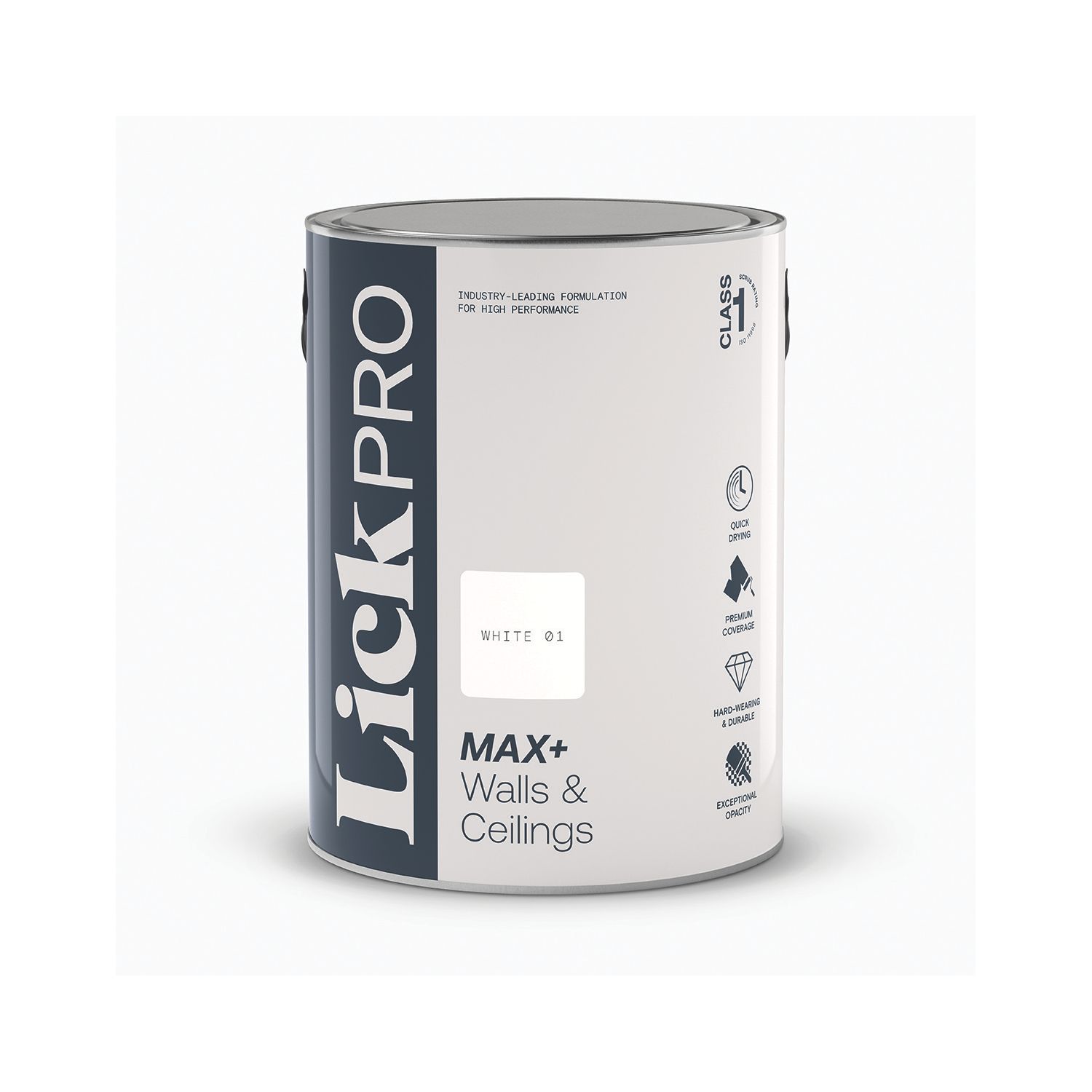 LickPro Max+ 5Ltr White 01 Matt Emulsion Paint (123JX)