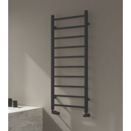 Reina 1200mm x 500mm 1662BTU Black Flat Designer Towel Radiator