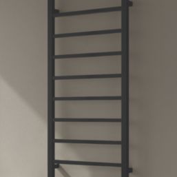 Reina 1200mm x 500mm 1662BTU Black Flat Designer Towel Radiator