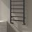 Reina 1200mm x 500mm 1662BTU Black Flat Designer Towel Radiator