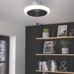 Eglo Sayulita LED 455mm Ceiling Fan Light White & Black 8.5W 3200lm