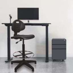 Nautilus Designs Derwent Low Back Draughtsman Chair Black