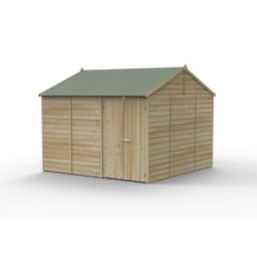 Forest Beckwood 9' 6" x 10' (Nominal) Reverse Apex Shiplap Timber Shed with Base & Assembly