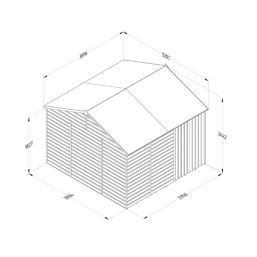 Forest Beckwood 9' 6" x 10' (Nominal) Reverse Apex Shiplap Timber Shed with Base & Assembly