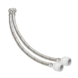 Hep2O Push-Fit Keyless Flexi Tap Connector 22mm x 3/4" x 500mm 2 Pack