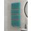 Terma Warp T Bold Designer Towel Rail 1110m x 500mm Teal 2660BTU