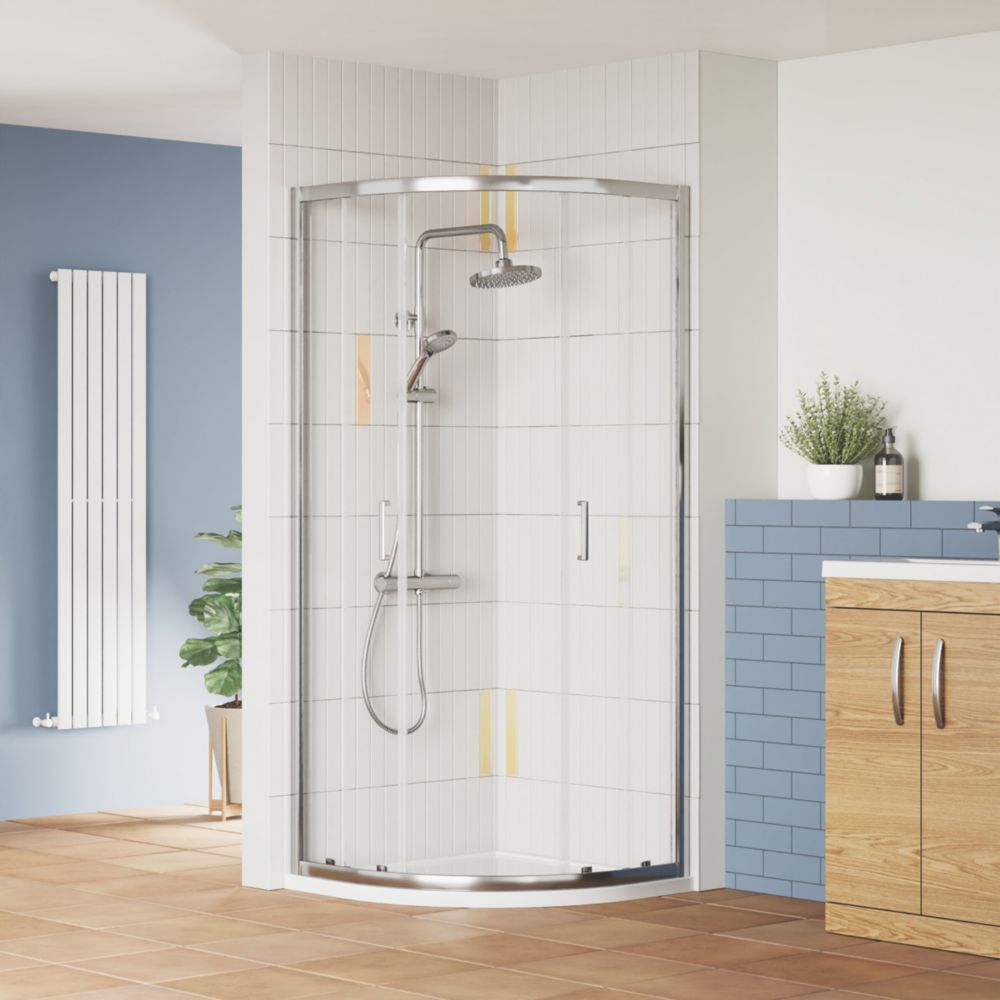 ETAL Framed Quadrant Shower Enclosure & Tray Chrome 780mm x 780mm x