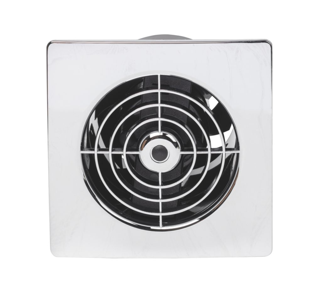 Manrose Lo Profile 100mm Circular Chrome Extractor Fan With Timer | UKES - View #7