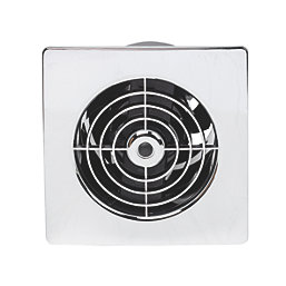 Manrose LP100ST 100mm (4") Axial Bathroom Extractor Fan with Timer Chrome 240V