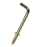 TIMco Brass Square Cup Hooks - 25mm, Pack Of 16 For Hanging Small Items