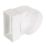 Manrose Round to Rectangular 90° Bend Appliance Connector White 100mm
