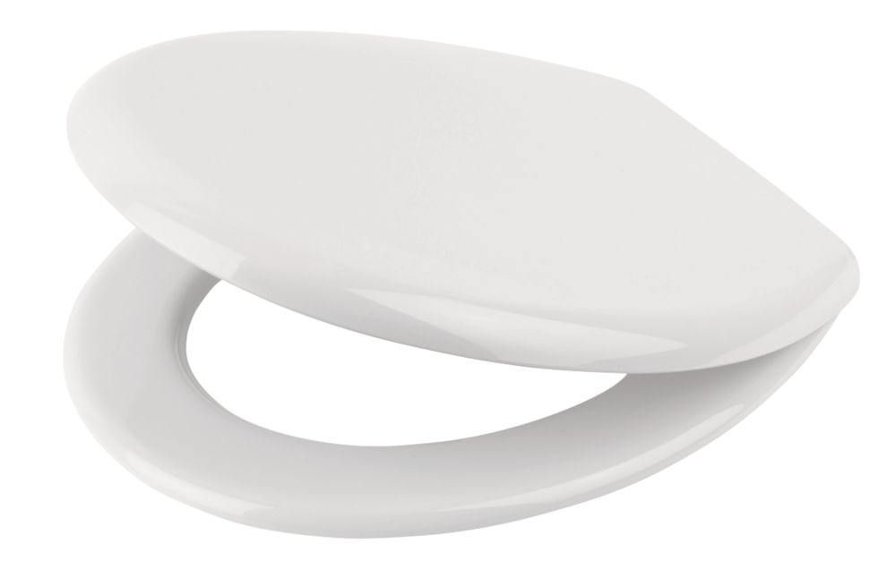 Swirl Toilet Seat Polypropylene White Screwfix