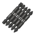Erbauer  1/4" Hex Shank Mixed Double-Ended Impact Screwdriver Bit Set 5 Pcs