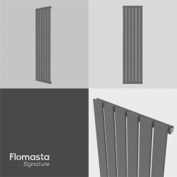 Flomasta  1800mm x 452mm 2598BTU Anthracite Vertical Designer Radiator