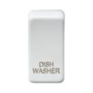 Knightsbridge 'DISHWASHER' Switch Cover Matt White
