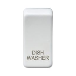 Knightsbridge 'DISHWASHER' Switch Cover Matt White