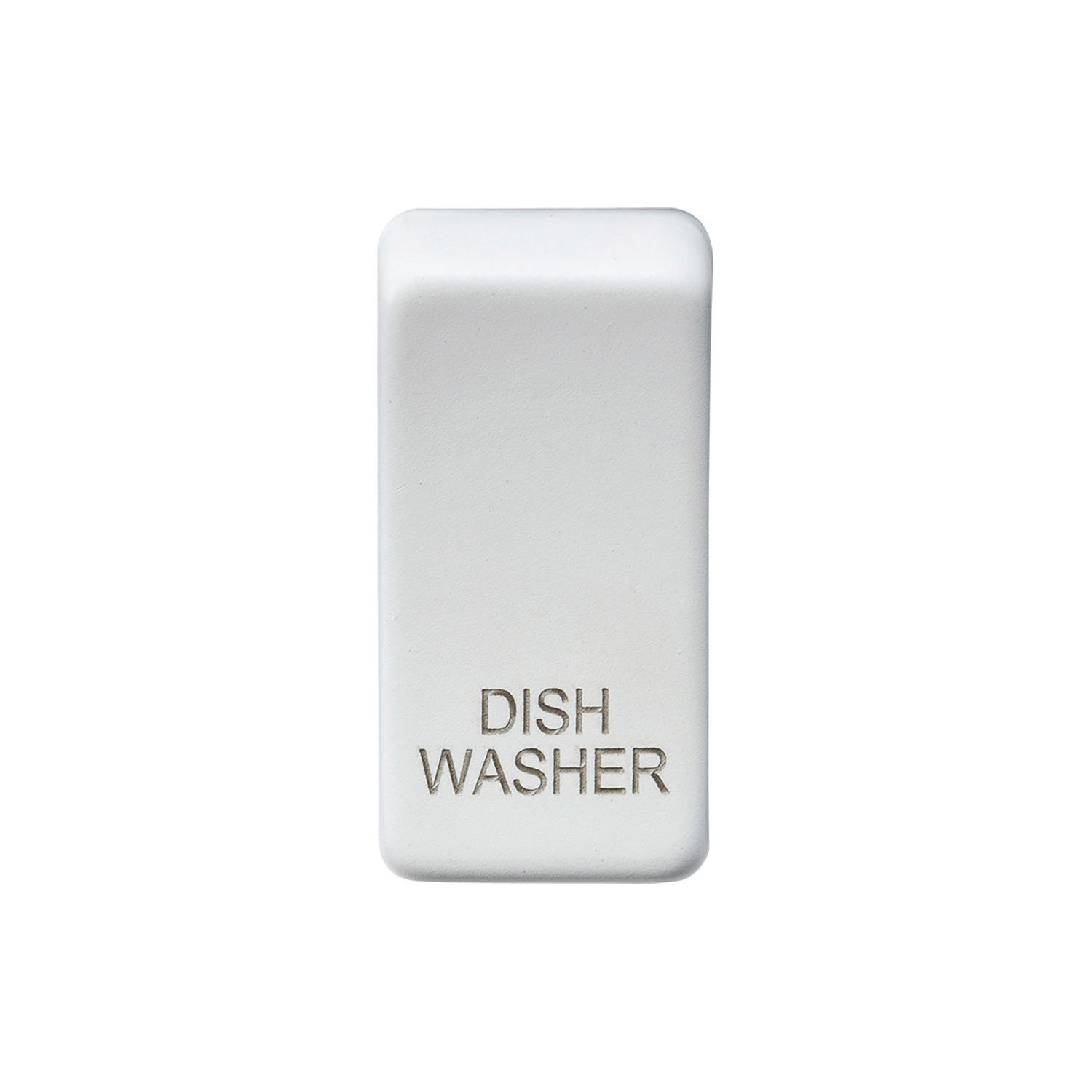 Knightsbridge 'DISHWASHER' Switch Cover Matt White (124CR)