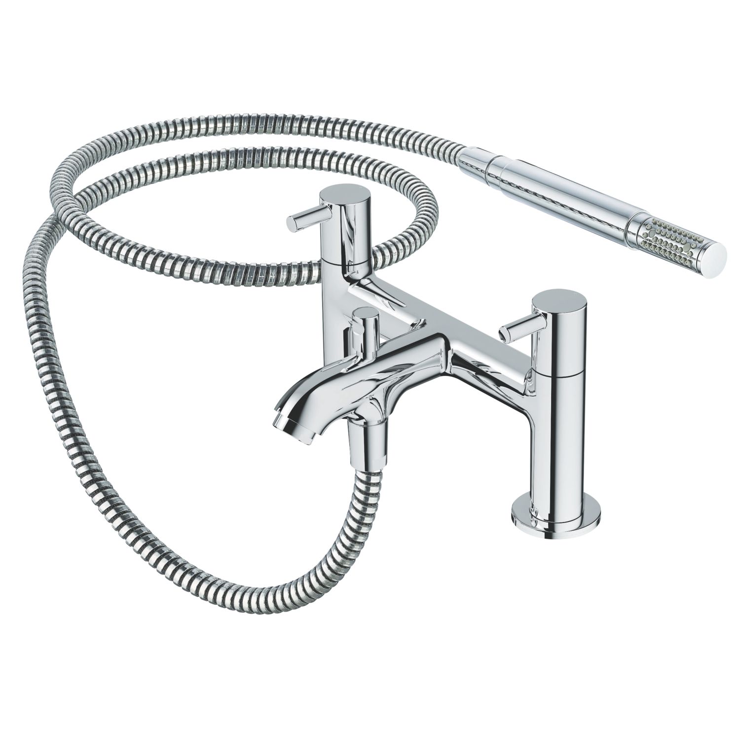 Ideal Standard Ceraline Chrome 90mm Deck Mounted Dual Control Manual Shower Mixer Tap (124JP)