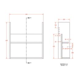 Alaska Bathroom Fitted Furniture RH Pack Vanity with Basin White Gloss 1244mm x 355mm x 997mm