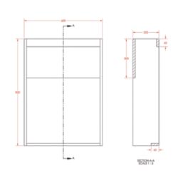 Alaska Bathroom Fitted Furniture RH Pack Vanity with Basin White Gloss 1244mm x 355mm x 997mm