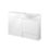 Alaska Bathroom Fitted Furniture RH Pack Vanity with Basin White Gloss 1244mm x 355mm x 997mm