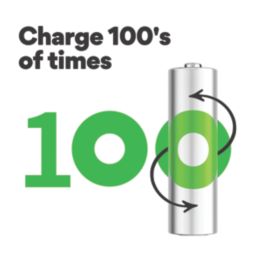 GP Batteries Recyko Rechargeable AAA 1.2V Ni-MH Batteries 4 Pack