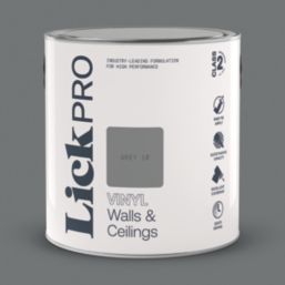 LickPro  2.5Ltr Grey 10 Vinyl Matt Emulsion  Paint