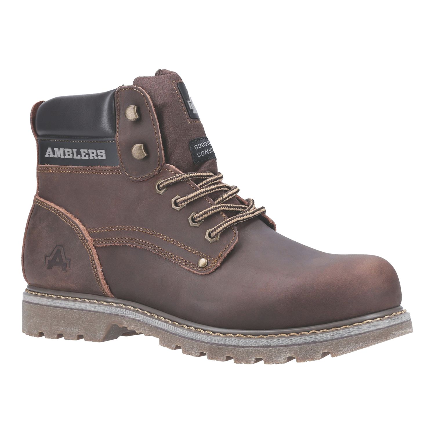 Amblers Dorking Size 10 Brown Non Safety Work Boots (124XE)
