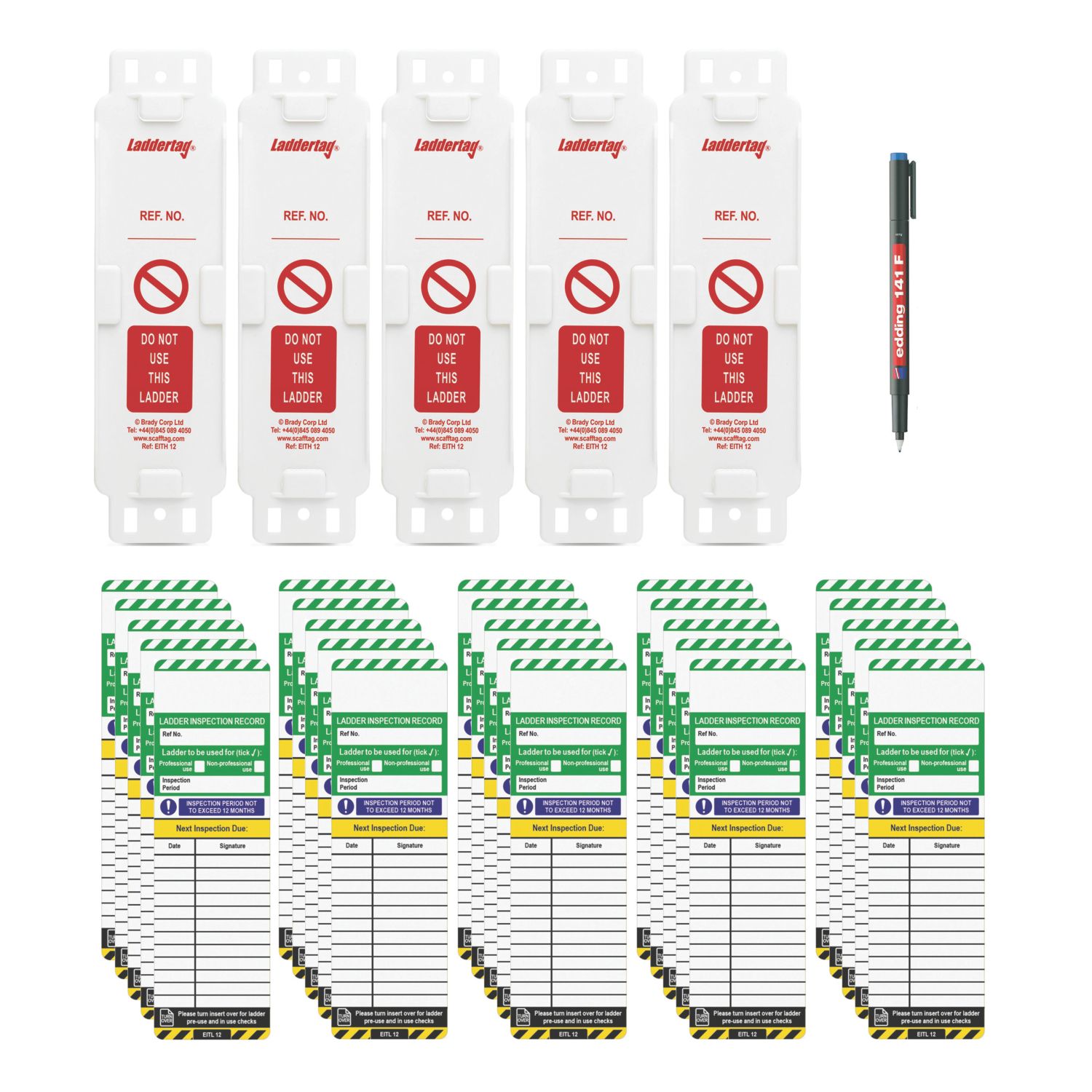 Scafftag Ladder Tag Kit 31 Pieces (124YU)