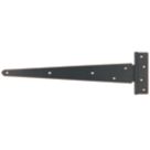 GateMate Black Straight Medium Tee Hinges 125mm x 16" x 400mm 2 Pack