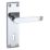 Smith & Locke  Fire Rated Lock Door Handles Pair Polished Chrome