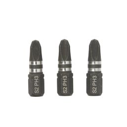 Erbauer  1/4" 25mm Hex Shank PH3 Impact Screwdriver Bits 3 Pack