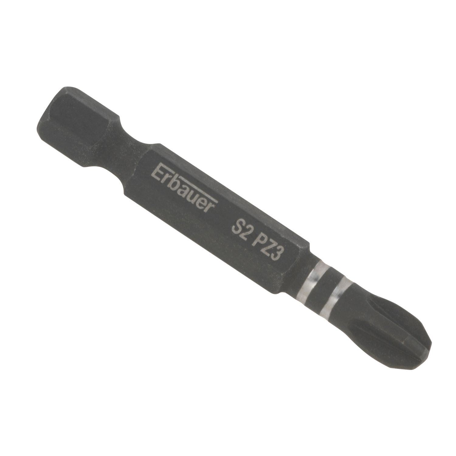 Erbauer 1/4" 50mm Hex Shank PZ3 Impact Screwdriver Bits 3 Pack (12543)