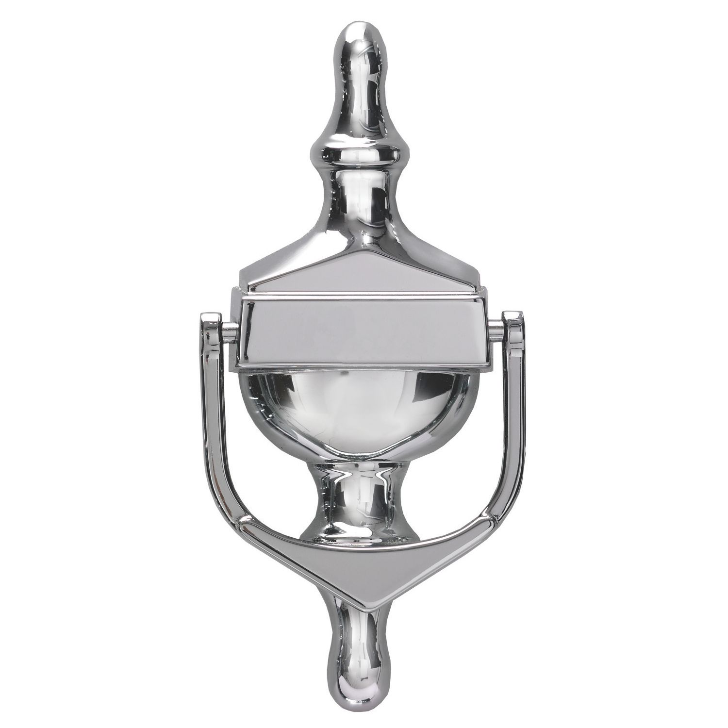 Fab & Fix Classic Door Knocker Polished Chrome 76mm x 162mm (1258P)
