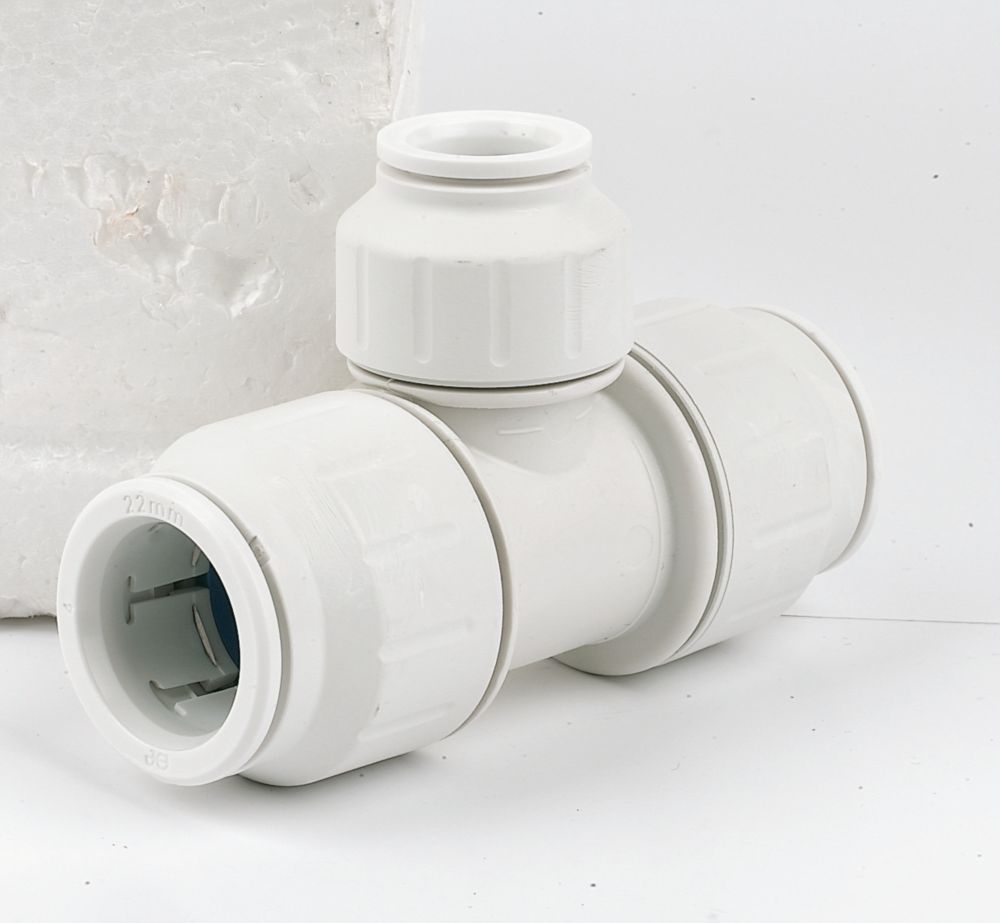 JG Speedfit  Plastic Push-Fit Reducing Tee 22mm x 22mm x 15mm - 3