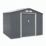 Rowlinson  8' x 5' 6" (Nominal) Apex Metal Shed Dark Grey